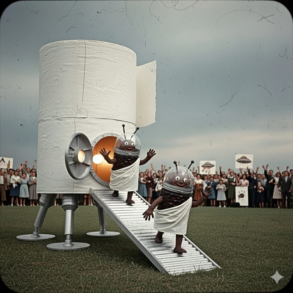 The American crowd cheers as the delegates from the Planet "...