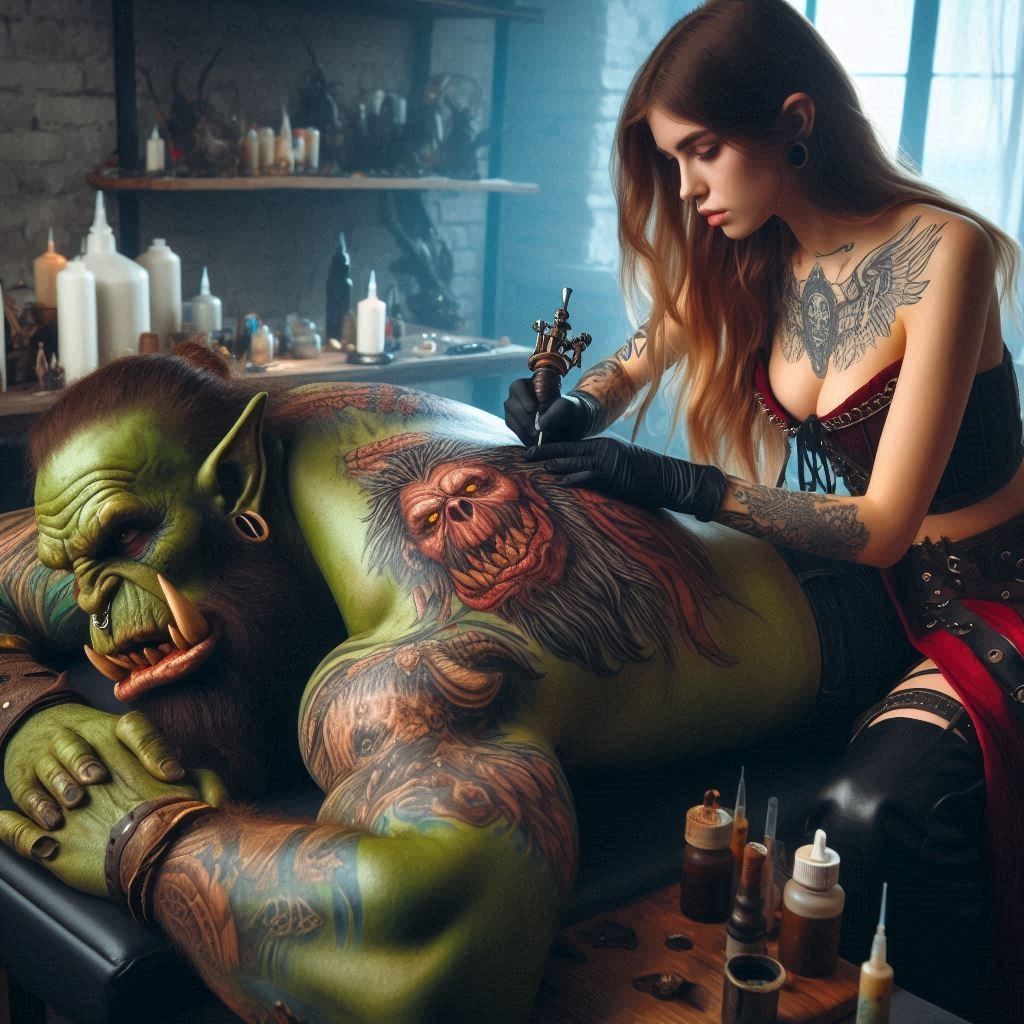 Getting a tattoo (3)