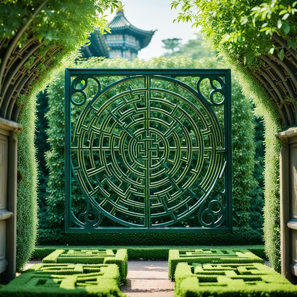 Lattice Maze in Palace Garden: Professional Photography