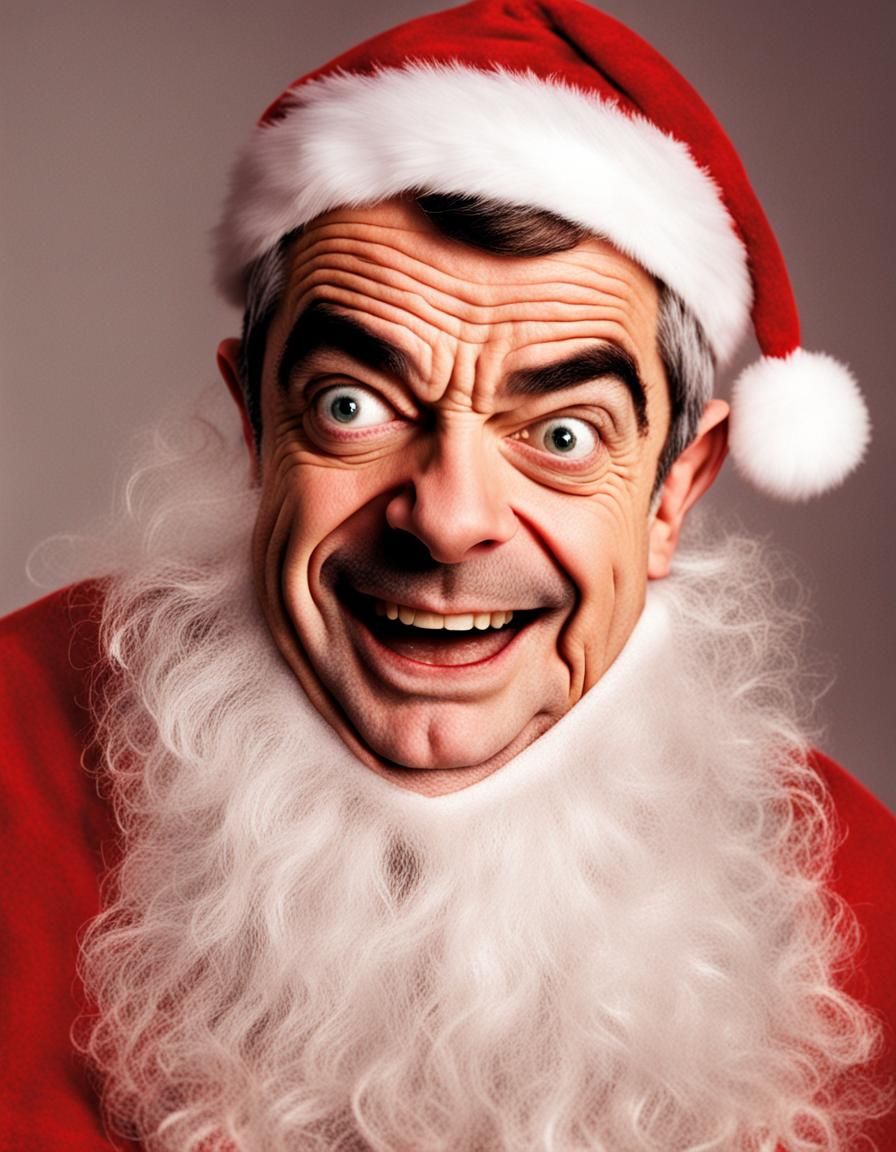 Mr Bean as Santa Claus - AI Generated Artwork - NightCafe Creator