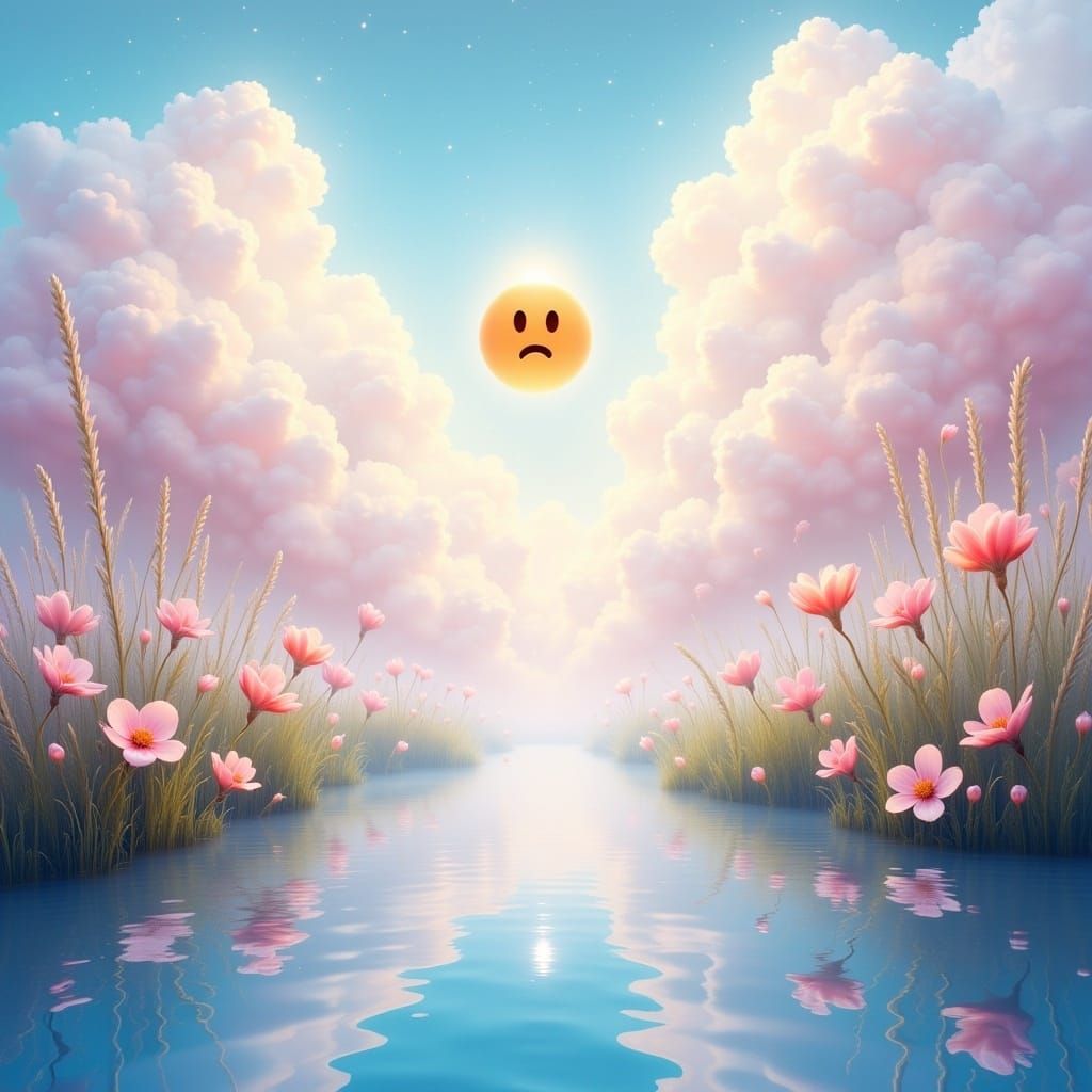 <lora:SDA Masterpiece v2:1.0> Smoke lora, Wide-angle, oil painting, calming background with soft pastel tones, featuring subtle natural ele...