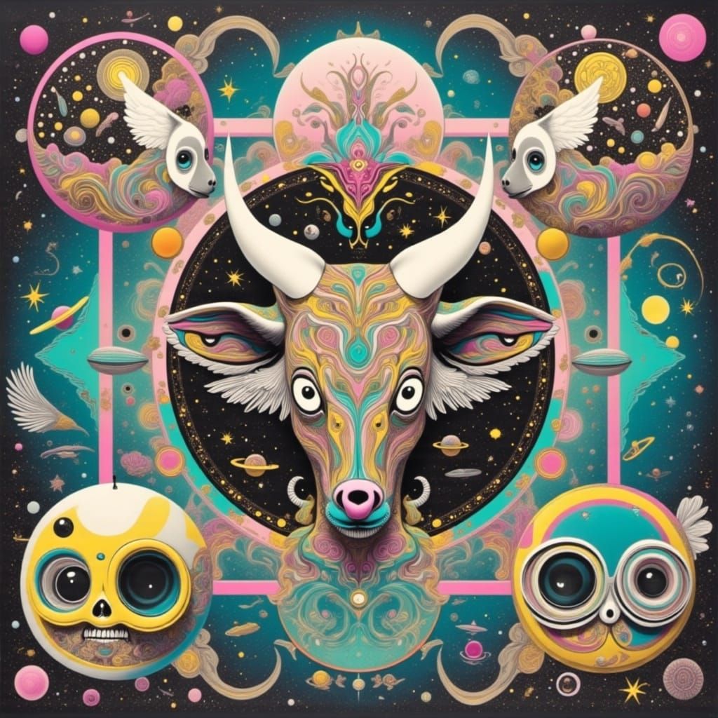  <lora:CrAzYToWn:1.0> bull zodiac