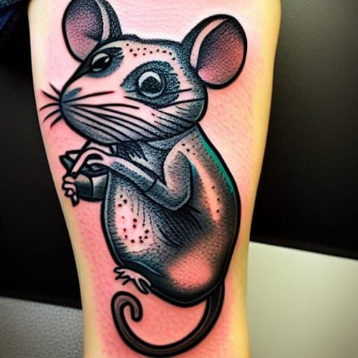 CUTE rat TATTOO by Dan Mumford