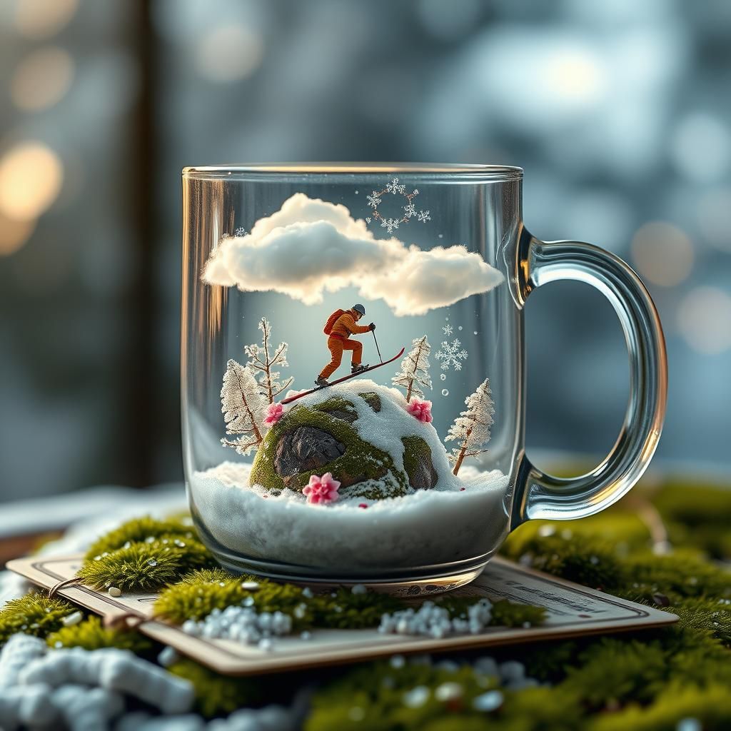 A glass mug   by @Neromagenta