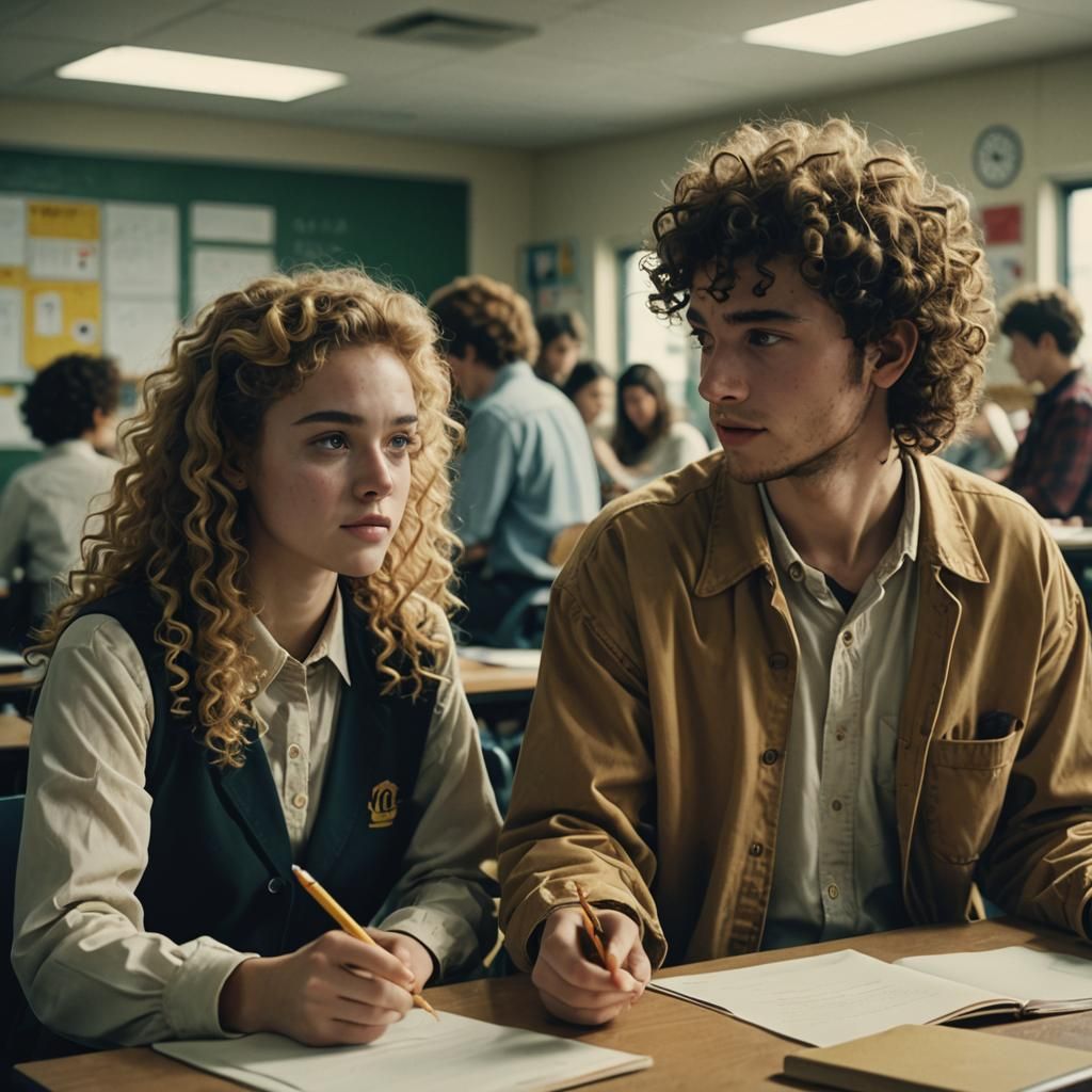 A 19-year-old curly-haired girl who falls in love with a gol...
