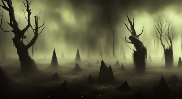 Surreal Horror: Dark Abstract Being of Nightmare