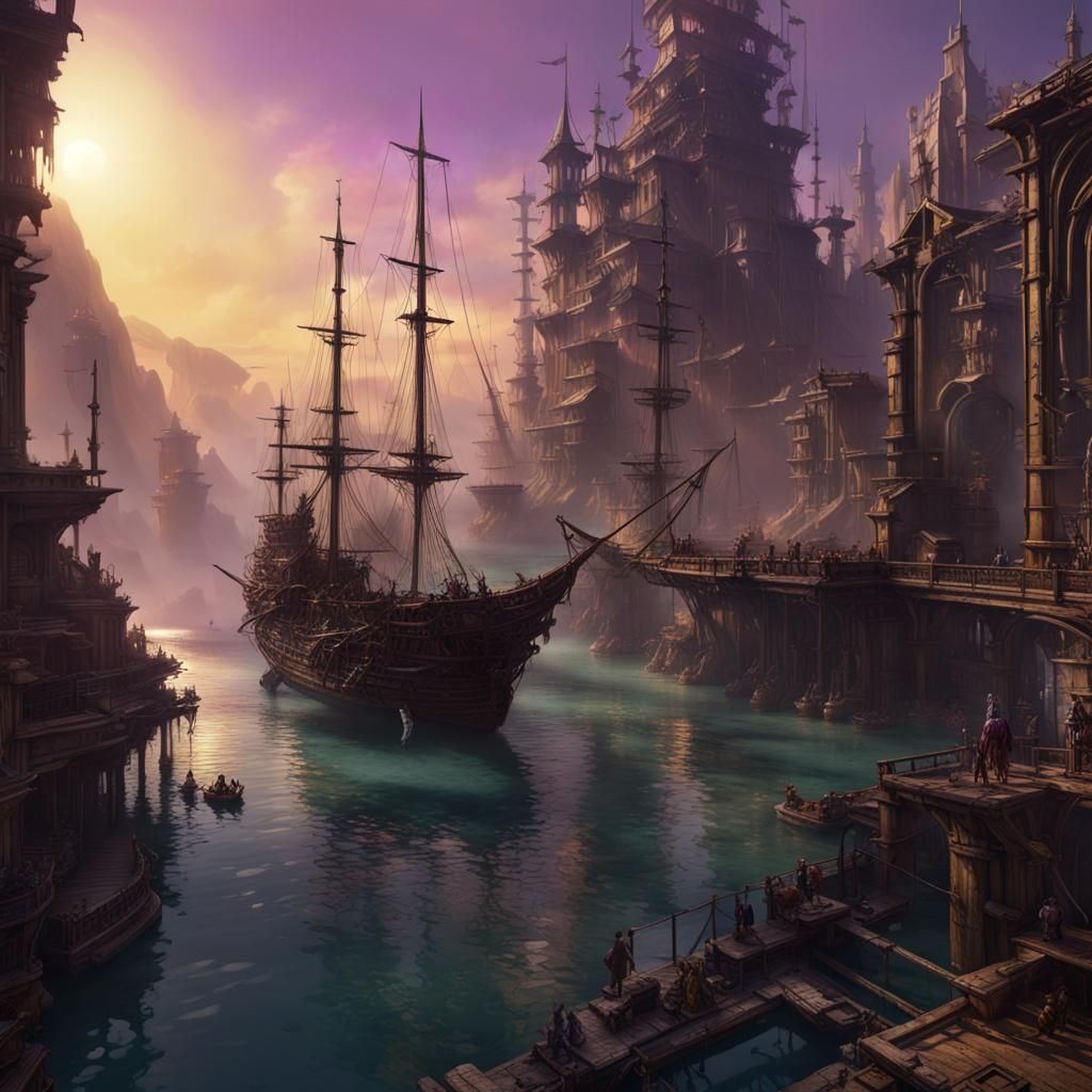 Waterworld with human adaptations