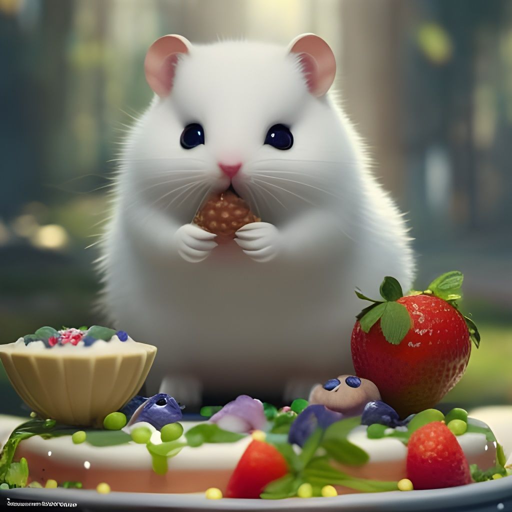 My favorite thing is my hamster. Rest in peace and eat plenty in Hamster Heaven, my dear. ❤️🌈  by @Ria Hagane