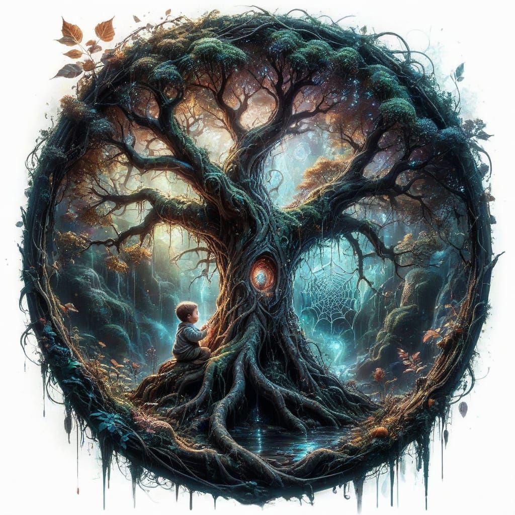 Spiritual Tree of Spiderweb Wisdom 🌳🕸️