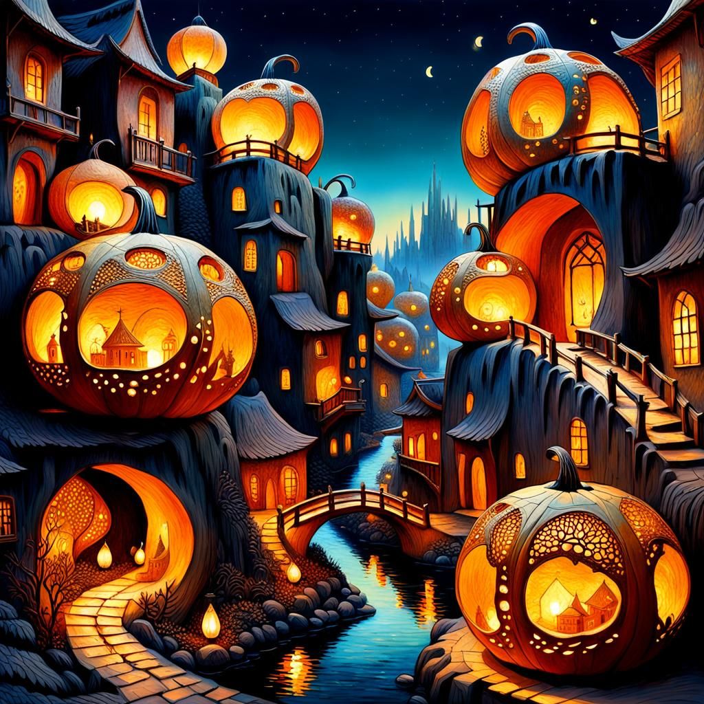 Gourd Town  by @Relin