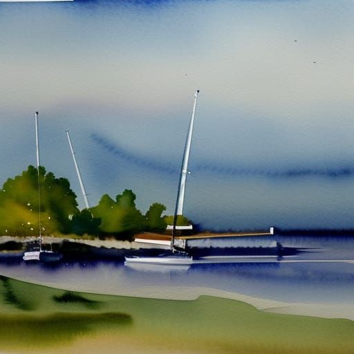 Landscape in watercolour