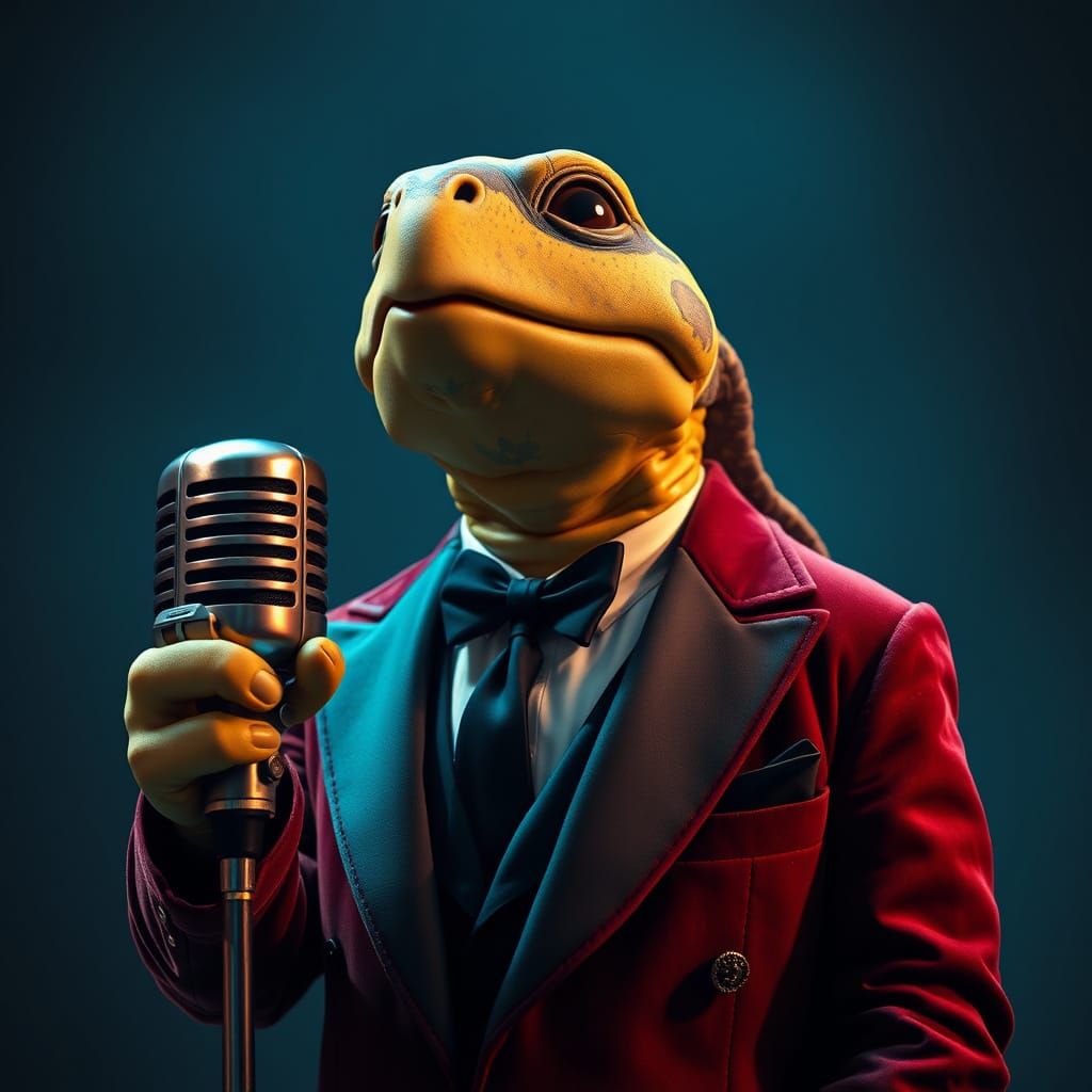 A turtle singer