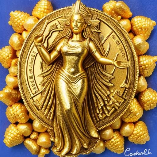 Golden Corn Goddess - AI Generated Artwork - NightCafe Creator