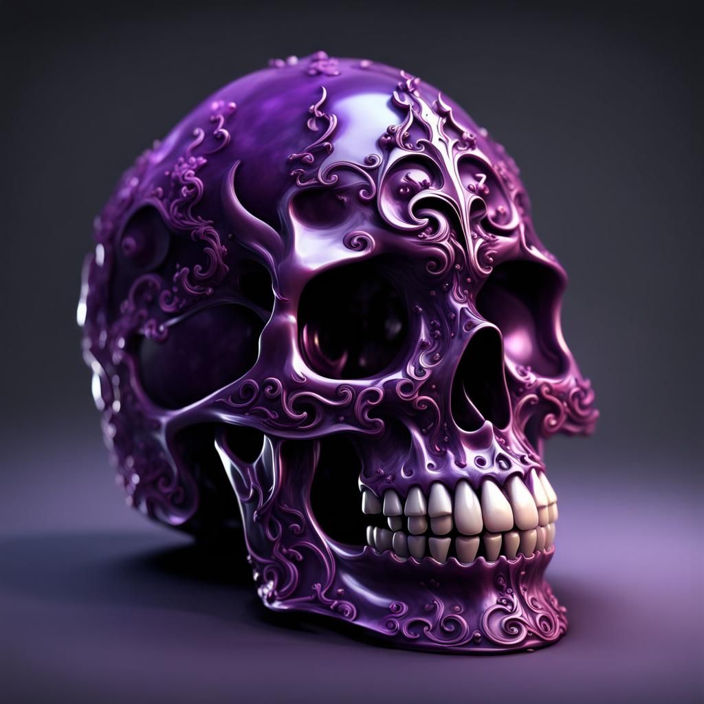 PURPLE SKULL - AI Generated Artwork - NightCafe Creator