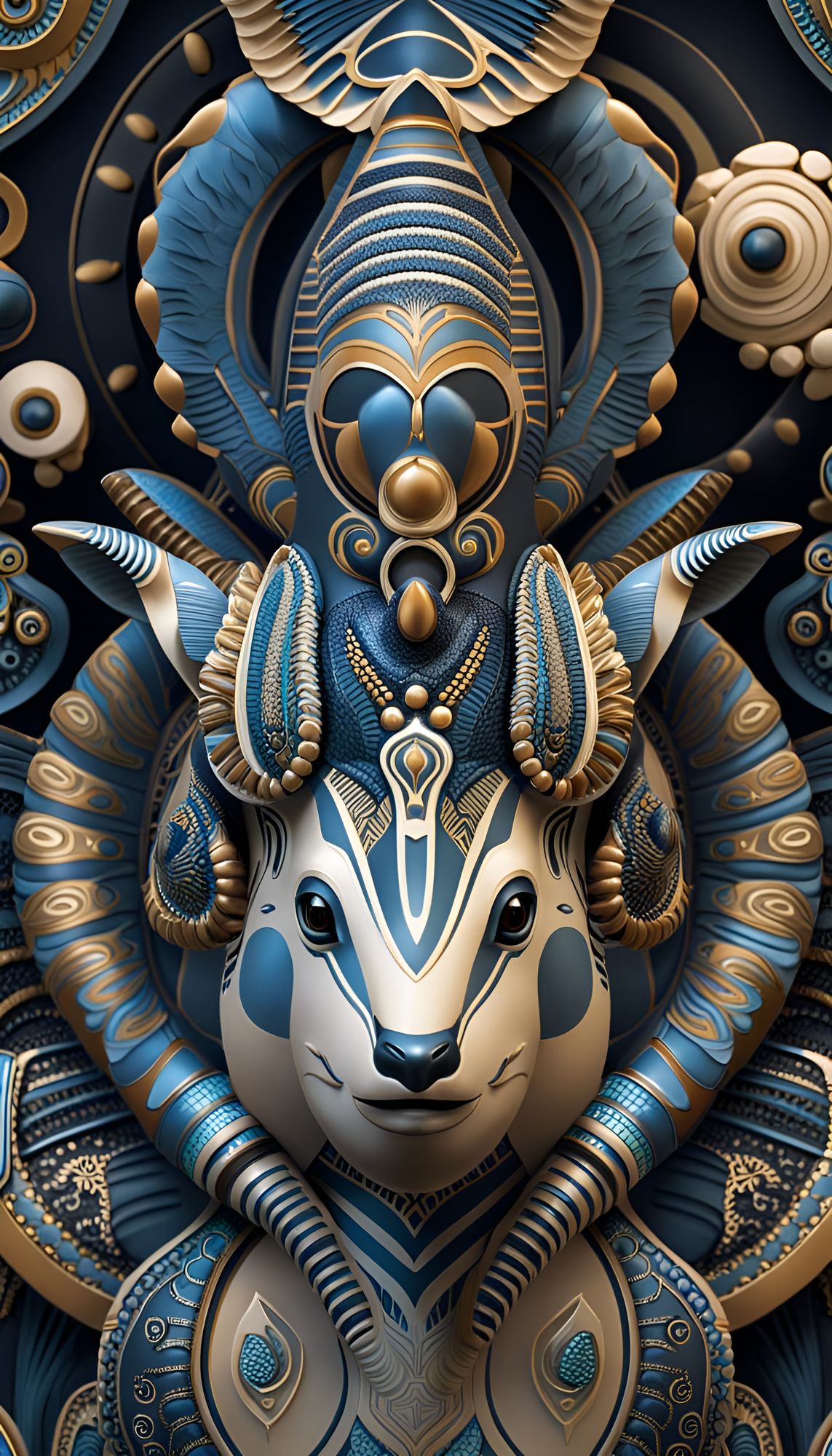 Sarcophilus harrisii, palawa kani, anthropomorphic, head and shoulders portrait, 8k resolution concept, love, Celltic intricate designs, one...