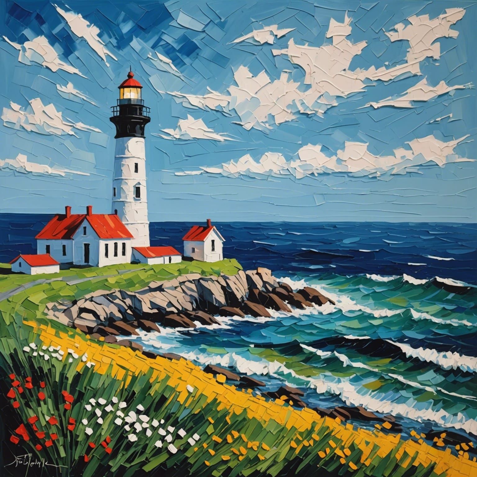 Impasto Lighthouse  by @Shawn Michael Duffy
