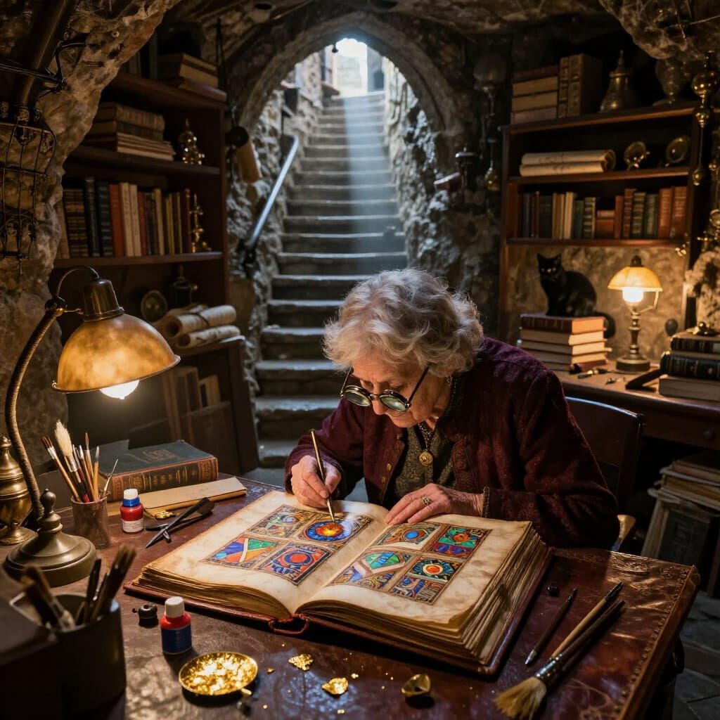 Ancient Manuscript Restoration in Hidden Workshop