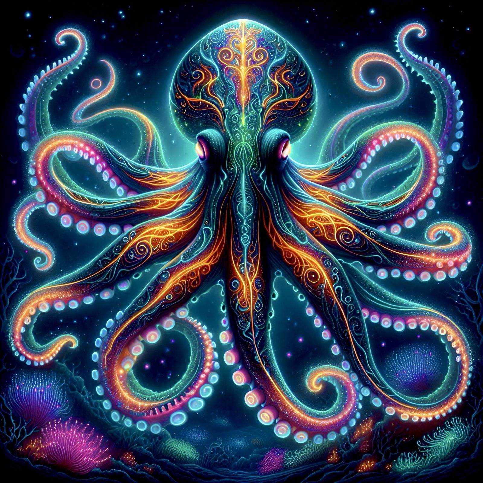 Bioluminescent Octopus