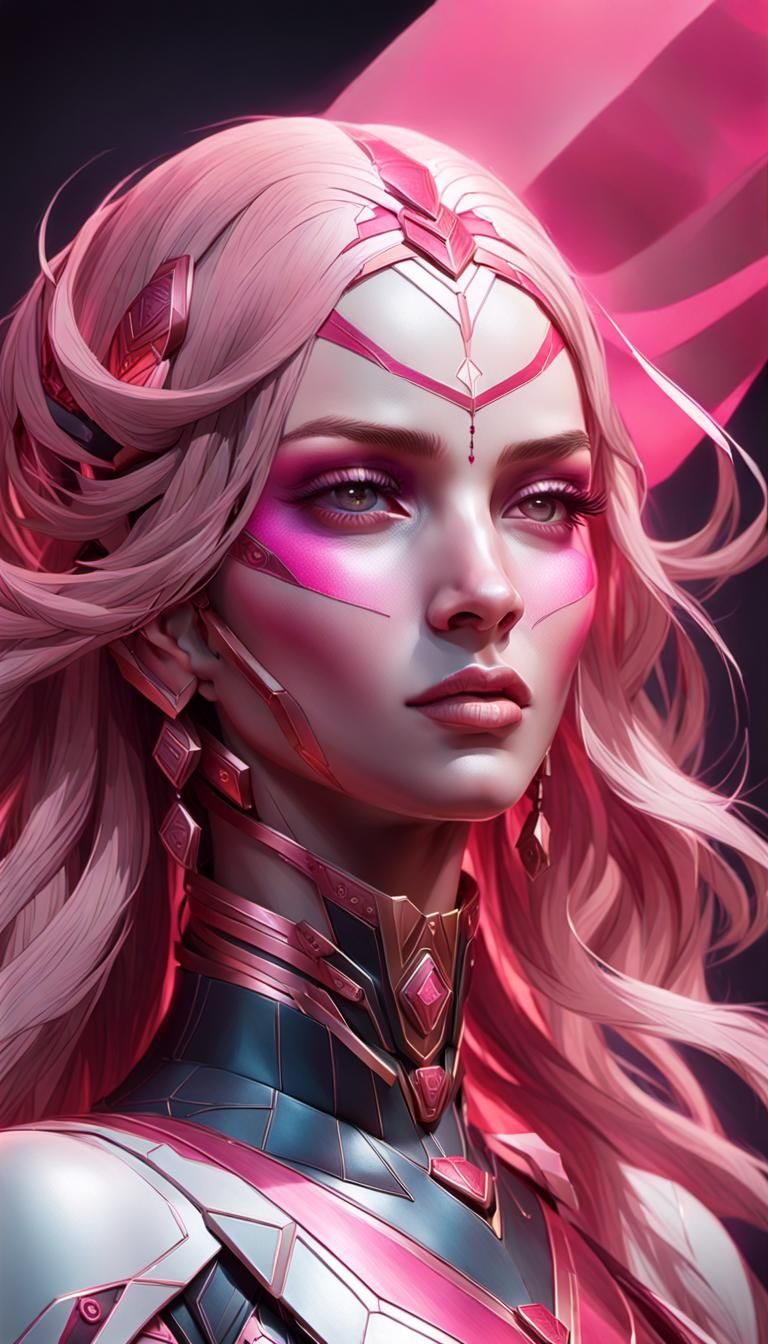 a beautiful young, pink skinned, himanoid woman - AI Generated Artwork ...