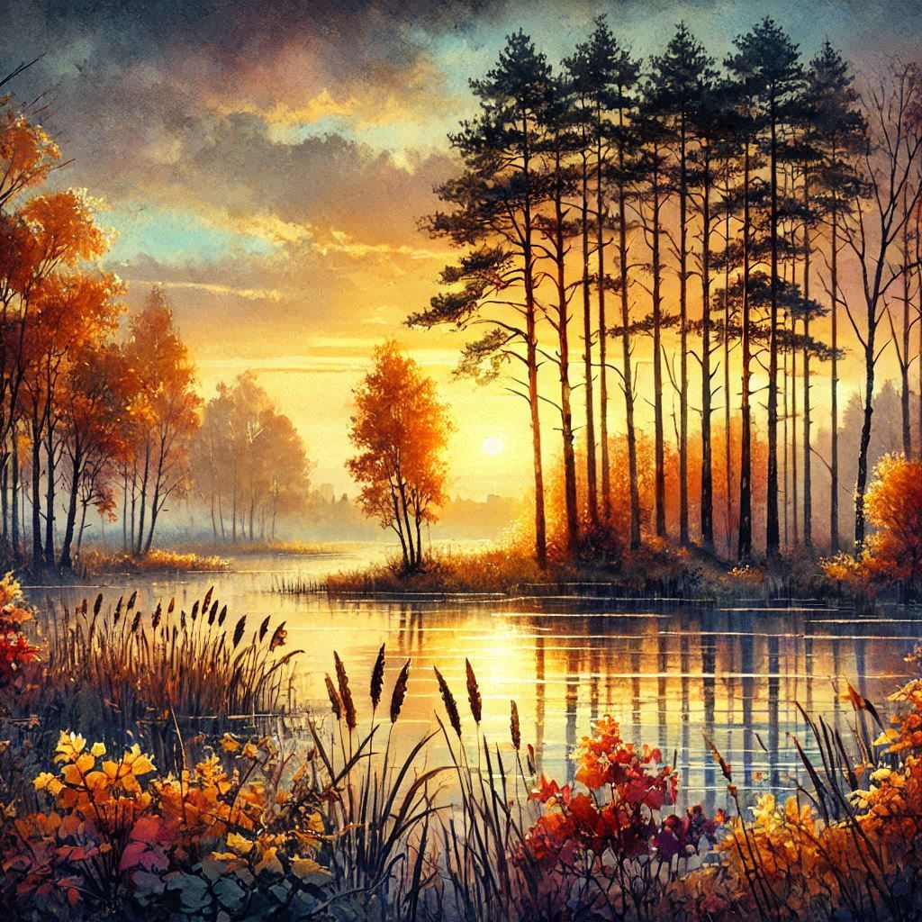 Sunset in autumn