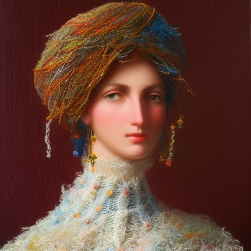 Woman made of Yarn