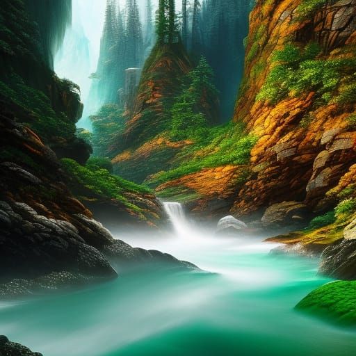 emerald rocky landscapes  by @Djohn Coper