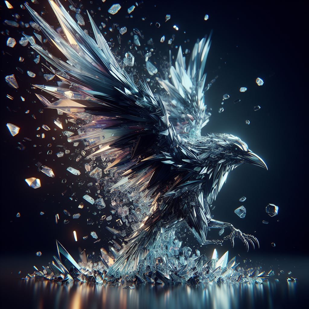 Raven glass crystal