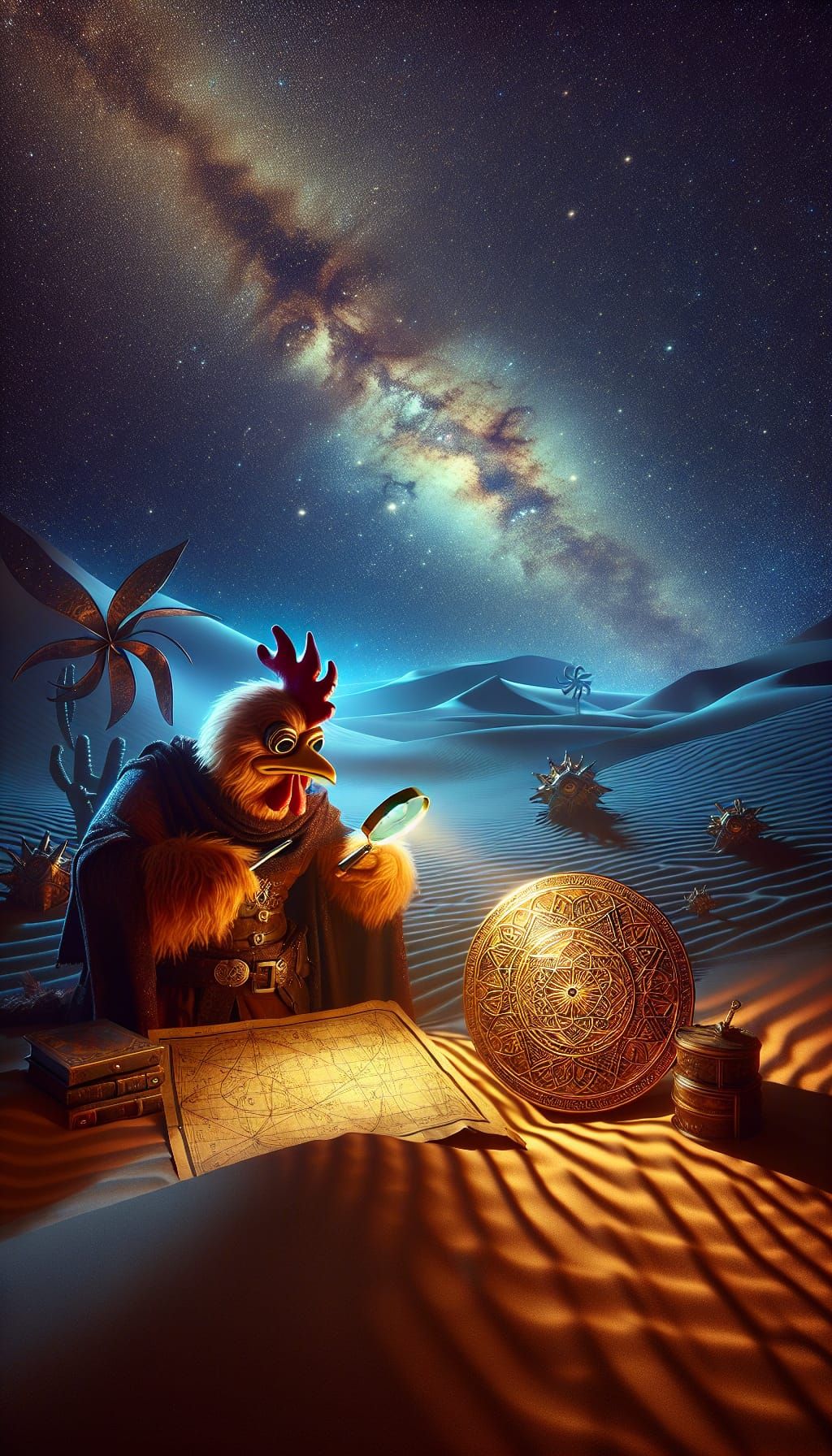 Chicken stuck in the desert