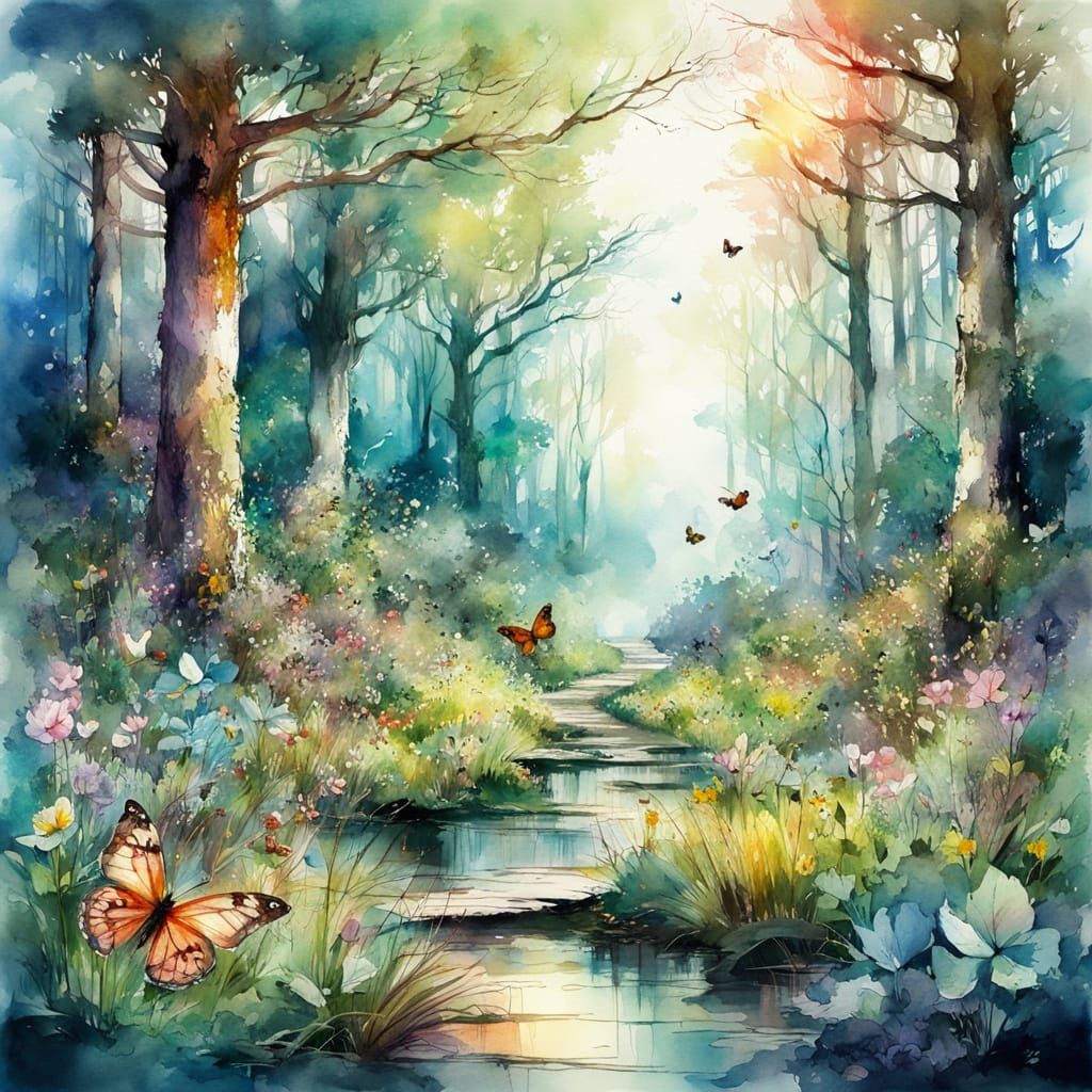  beautiful forest in spring   by @Mapont