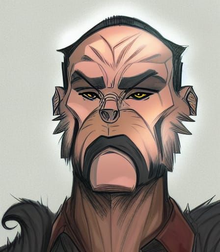 fusion between man and wolf #werwolf #wolf #drawing