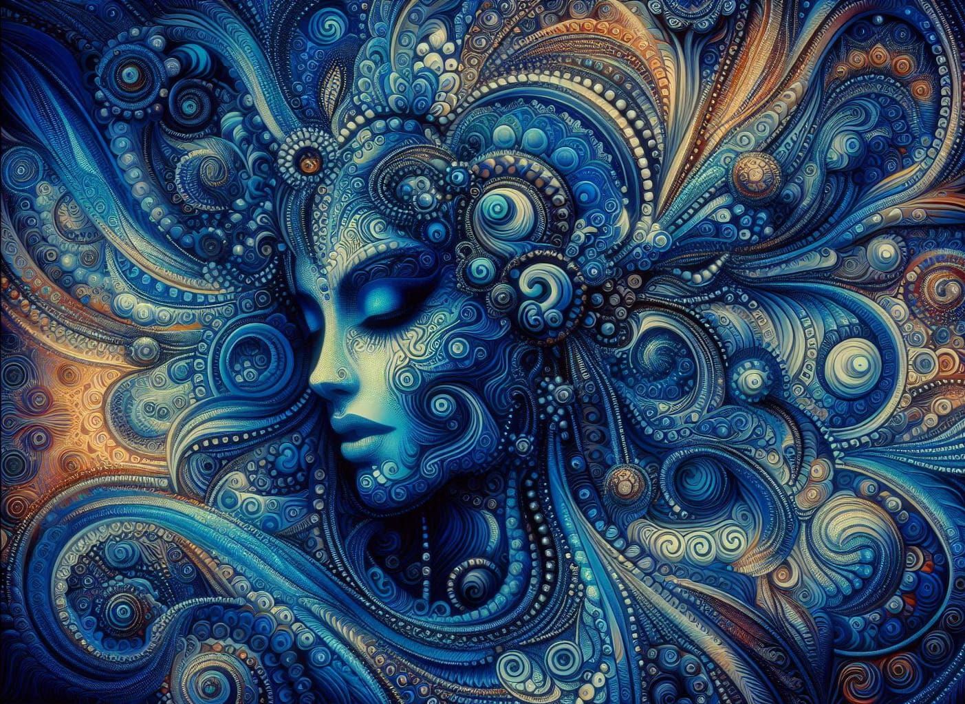 Psychedelic blue