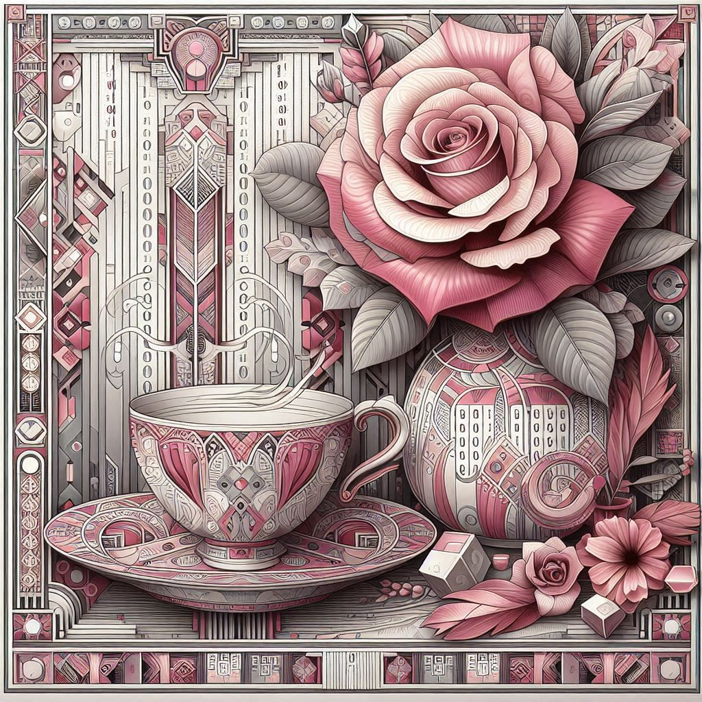 rose and teacup