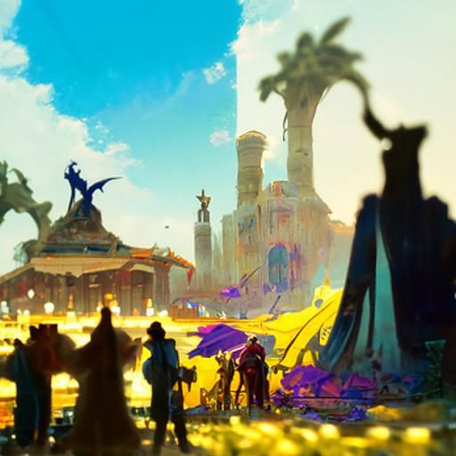 ancient, city, monster, bright, sandy, hot