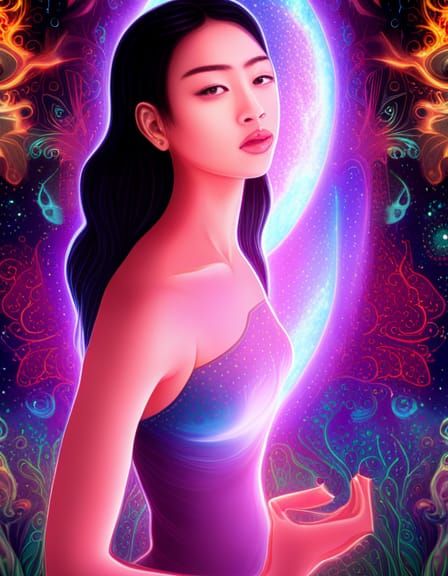 Cosmic Asian woman