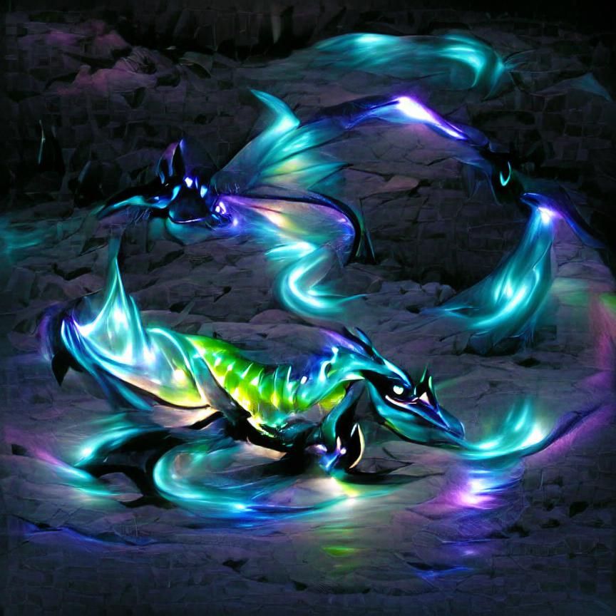 Bioluminescent Iridescent Infinite Dragon