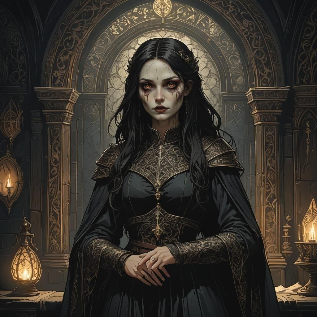 Female Human Undead Evil Cleric