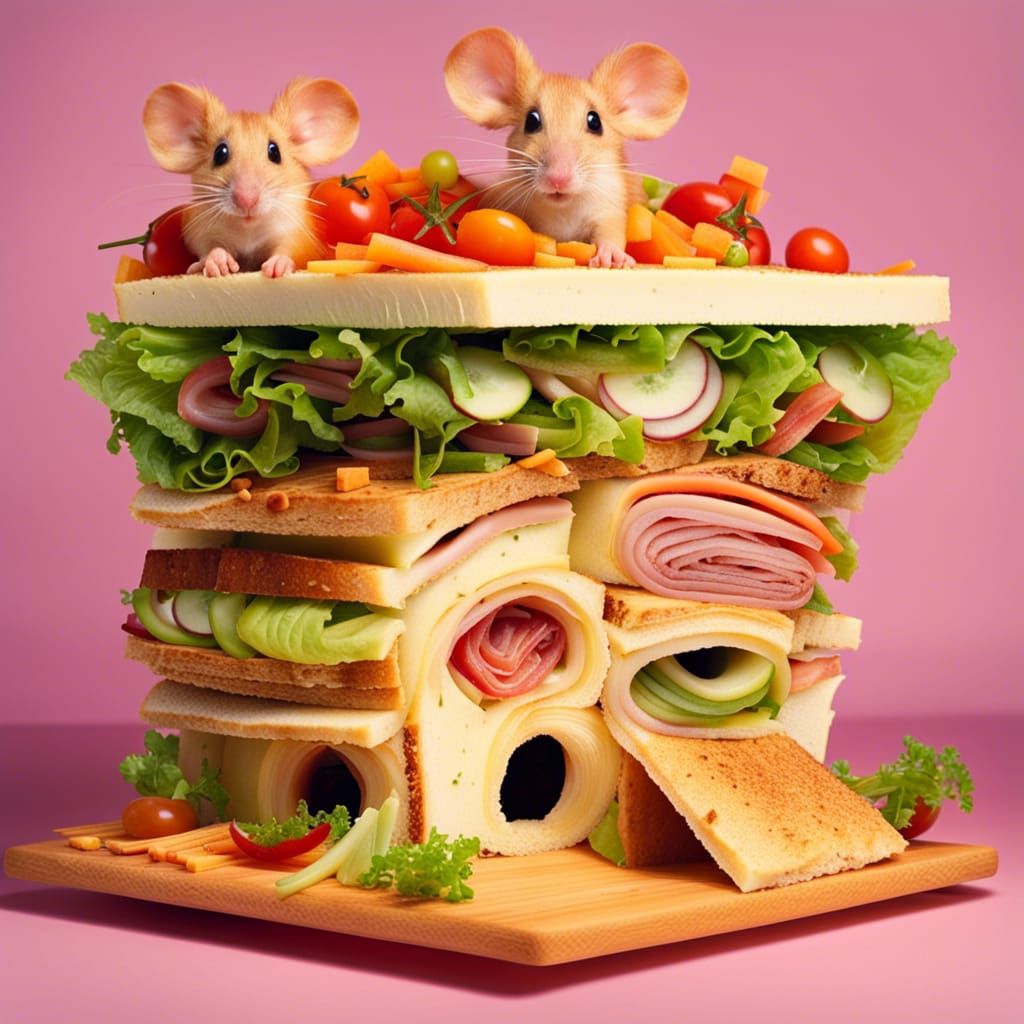 Wacky mouse house sandwich