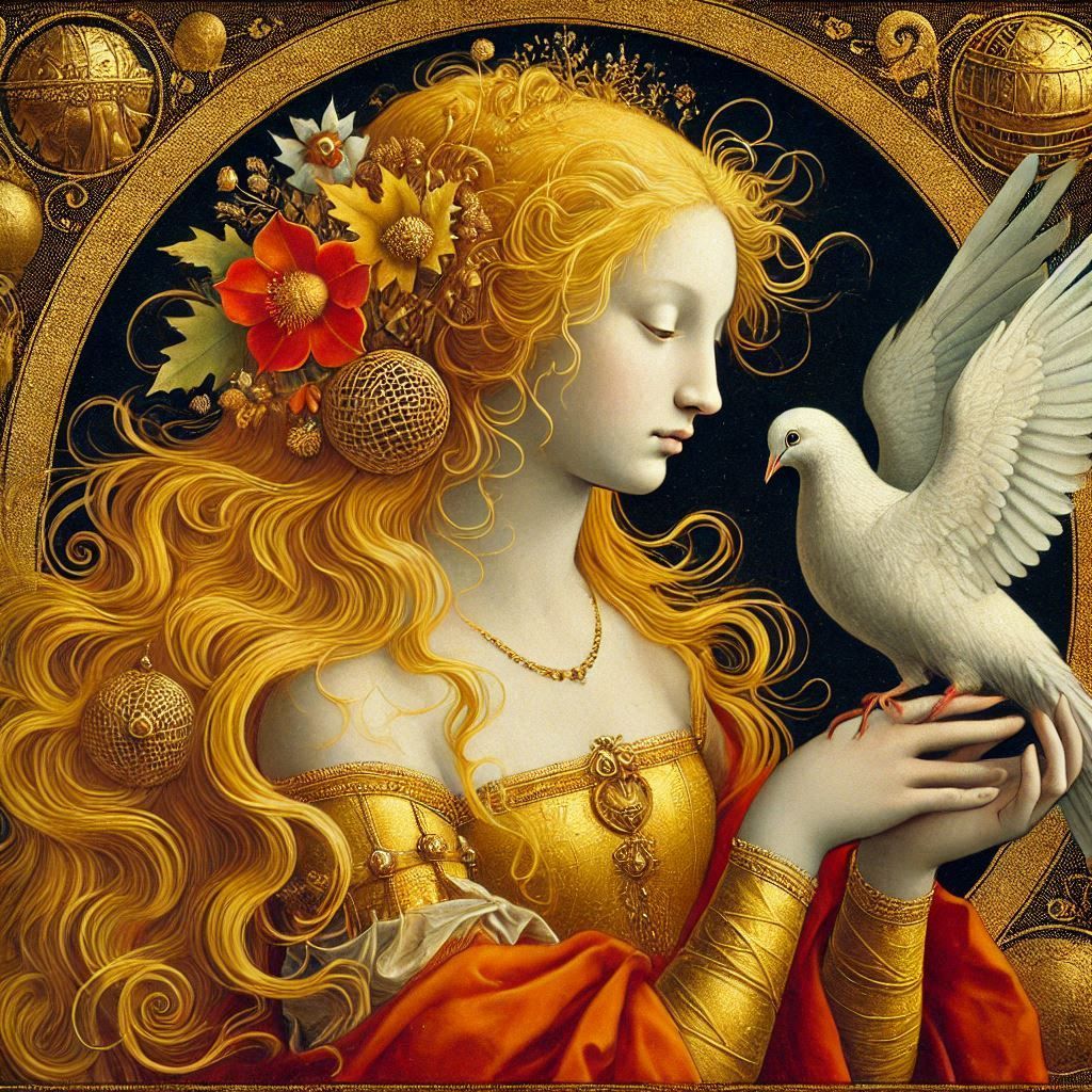 Portrait with dove
