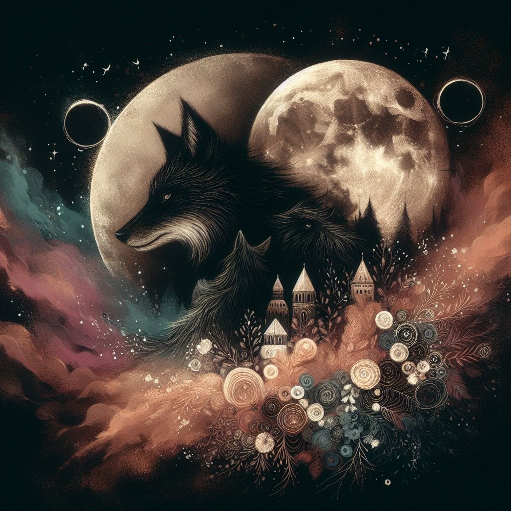 Poème de René Char Lunes et nuit, vous êtes un loup de velours noir, village, sur la veillée de mon amour