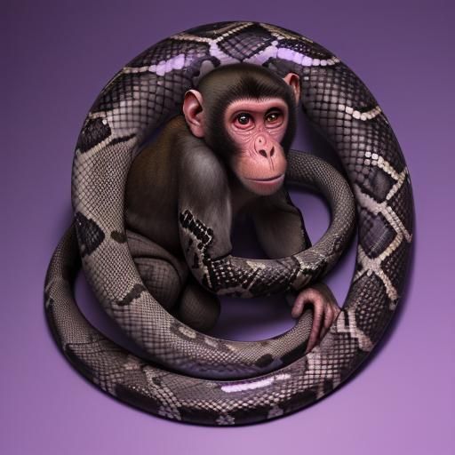 The monkey python - AI Generated Artwork - NightCafe Creator