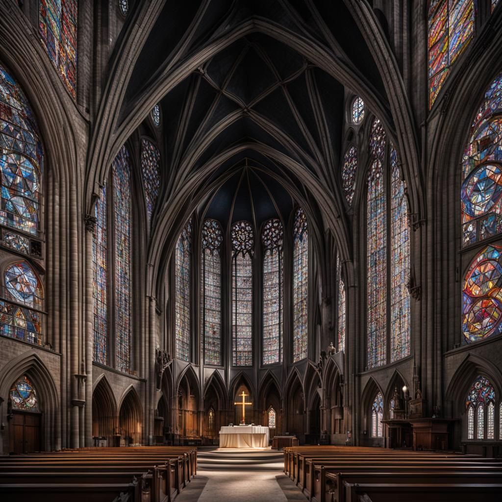 A gothic church with a Sacred geometry