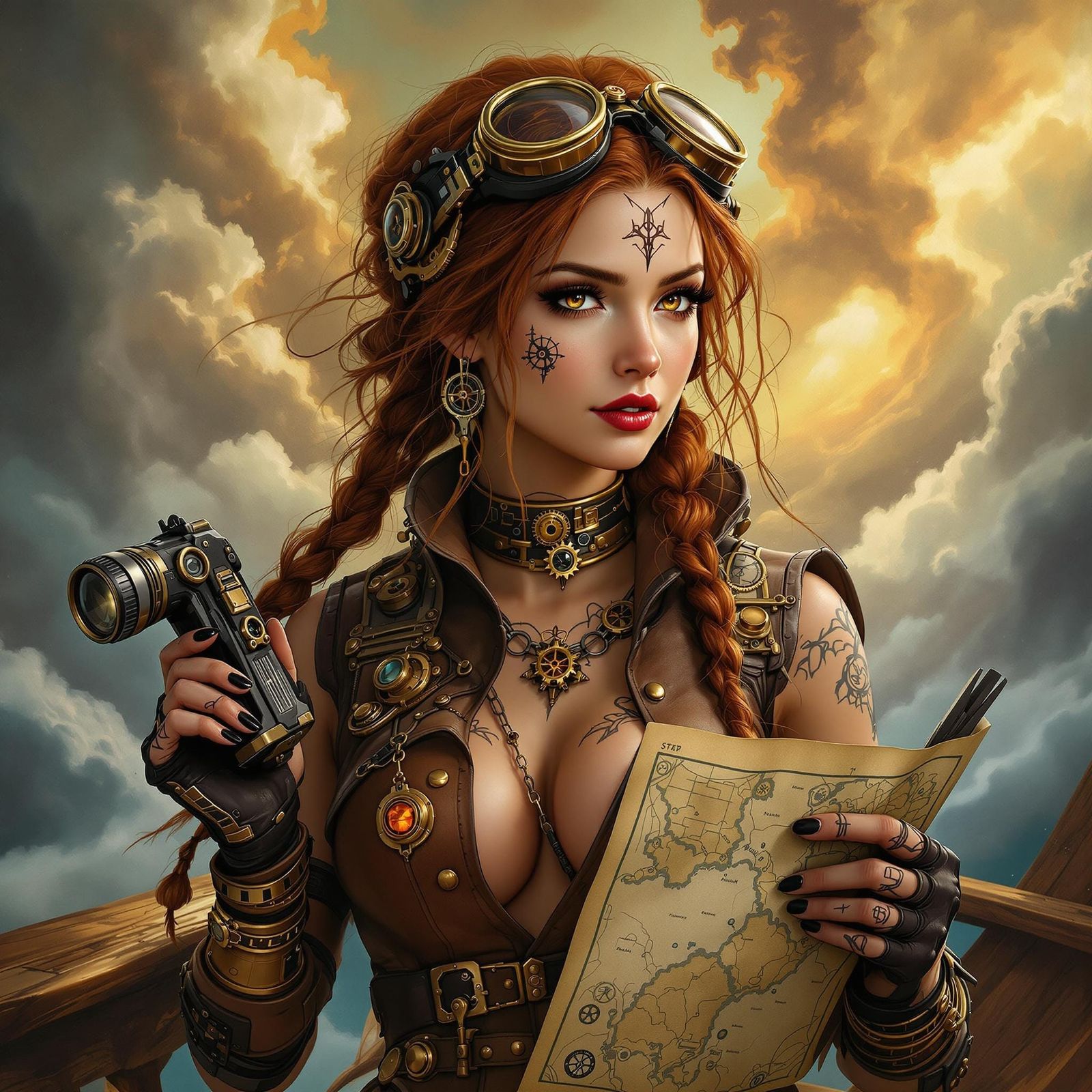 Nami found the place she was looking for on the card a short happiness that she shared