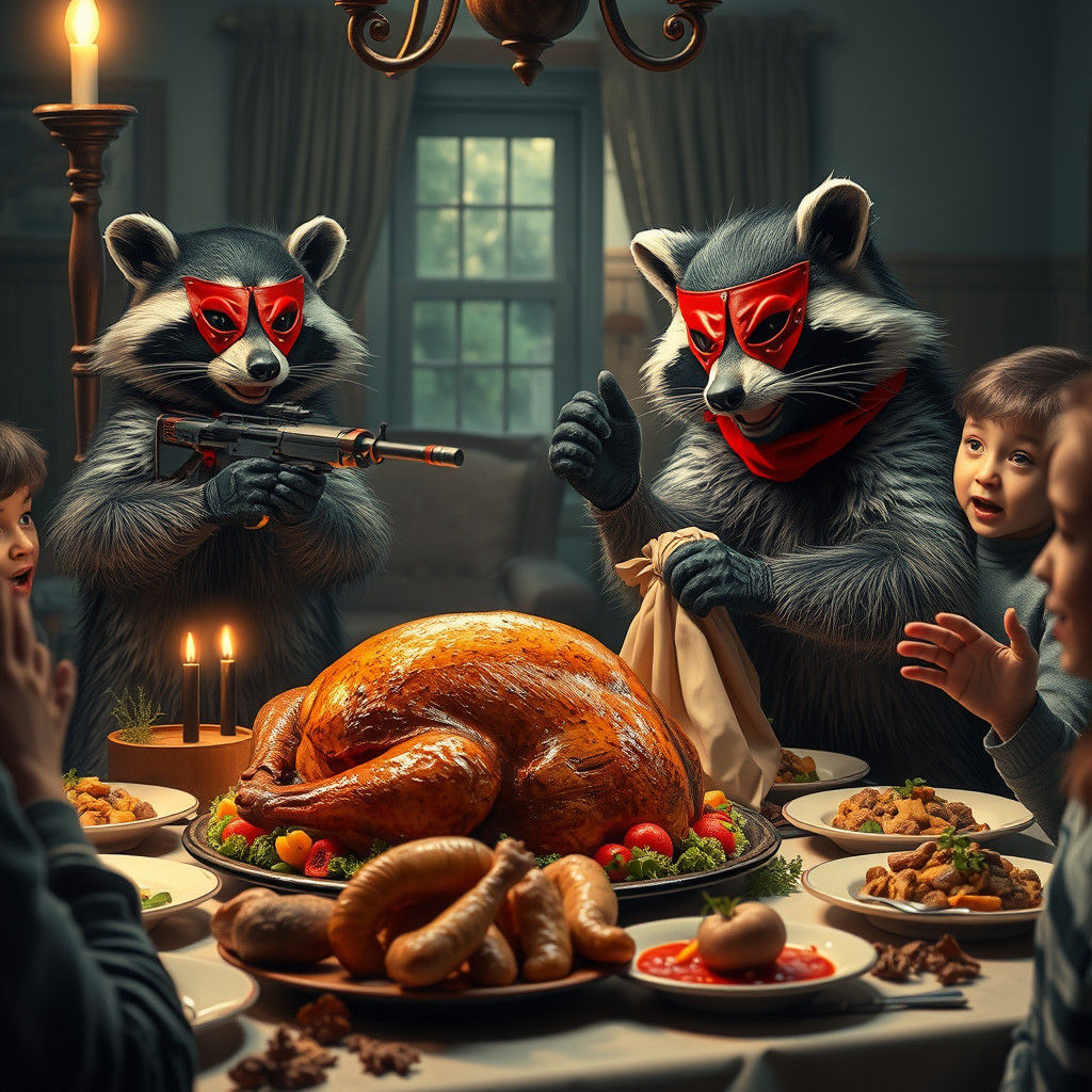 Hands up and give us the turkey.  by @MssVoid