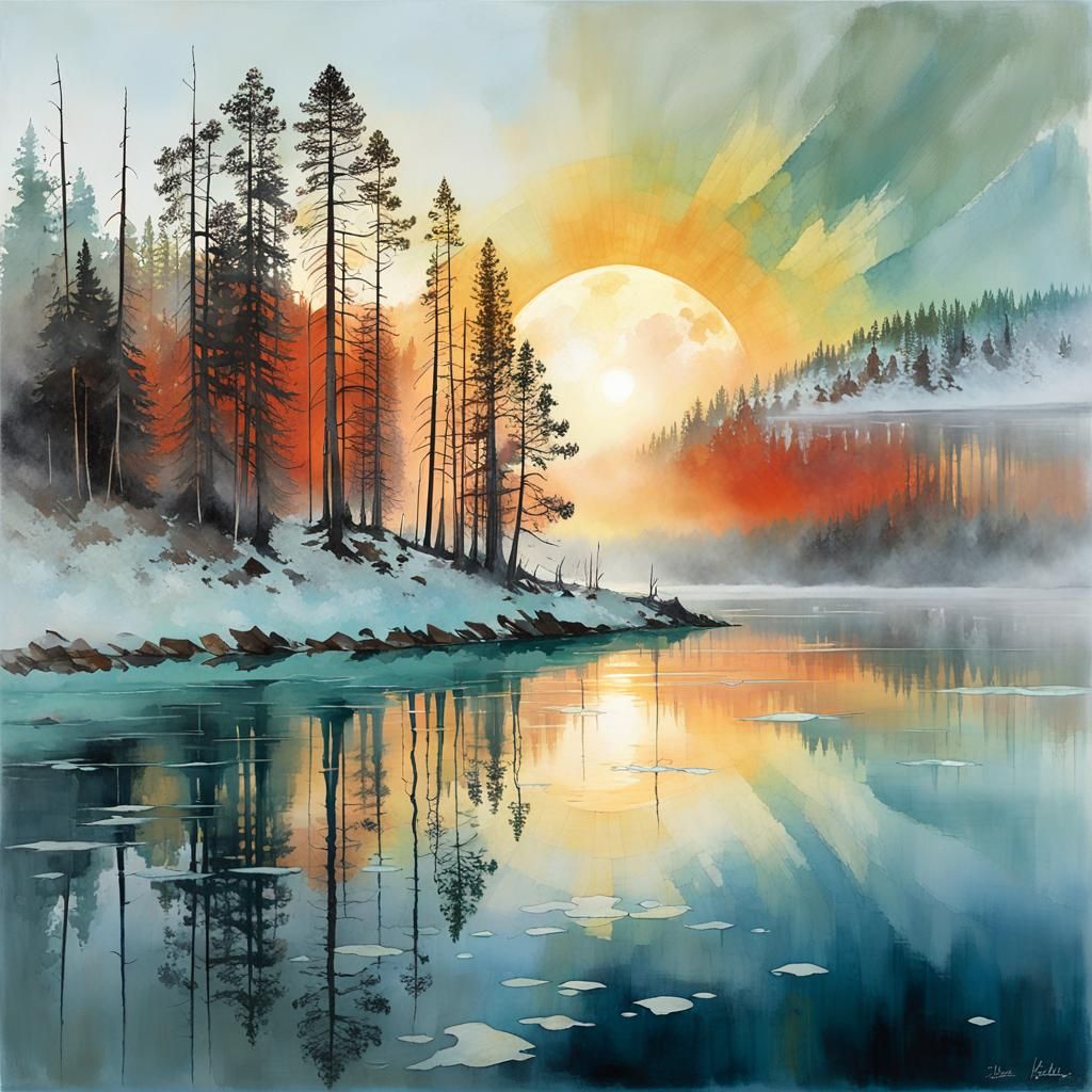 end of winter in Yellowstone