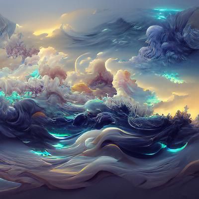 Stormy ocean waves
