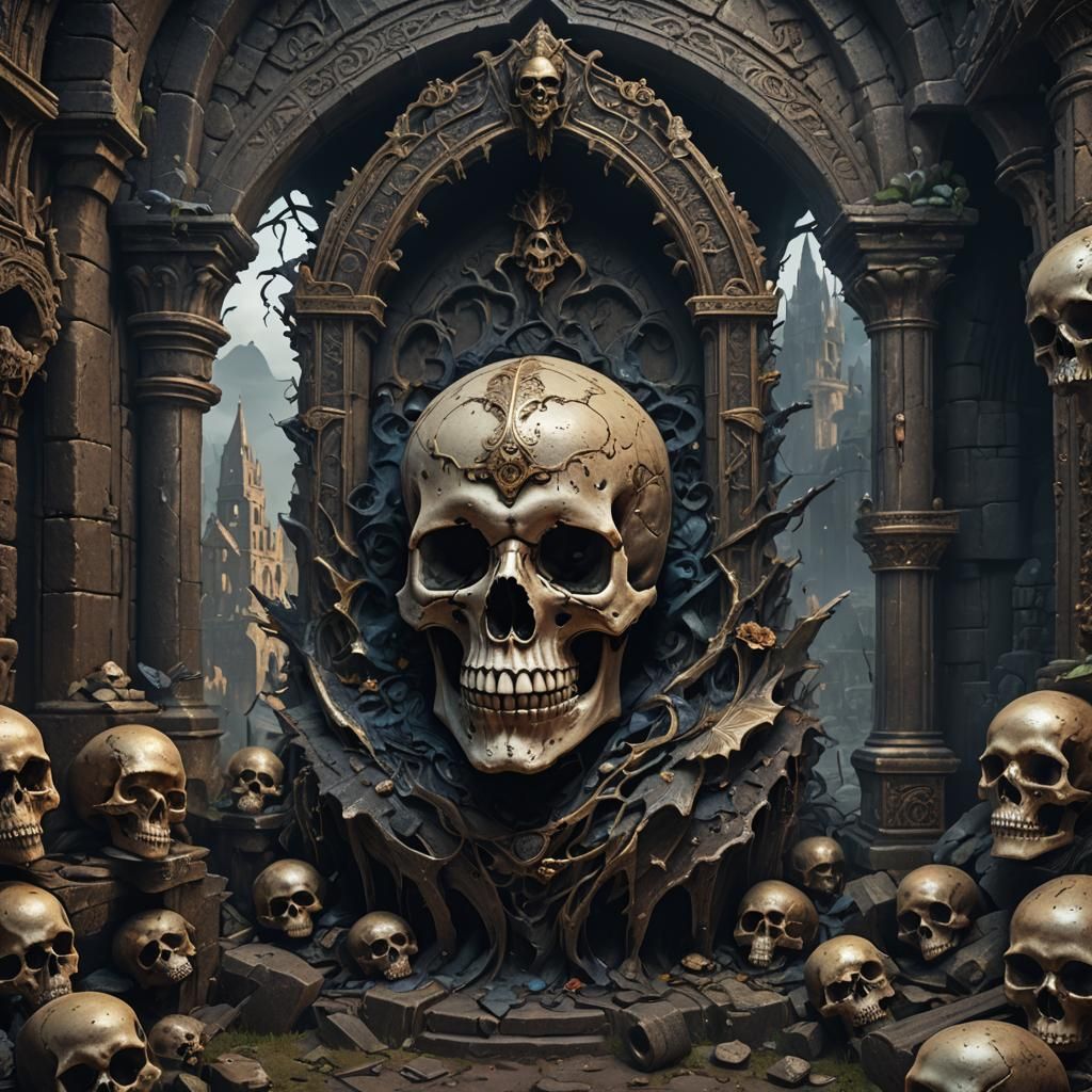 A skull out of the dark ages