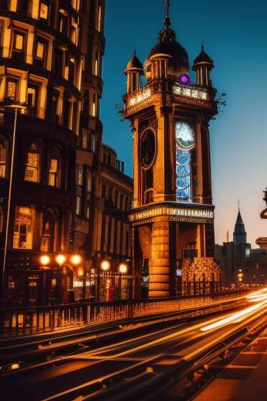 Hourglass Clock tower 
Professional photography, bokeh, natu...