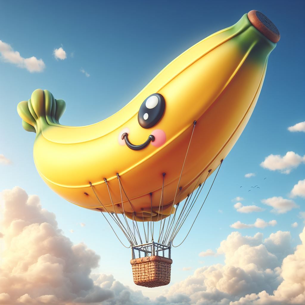 Banana hot air balloon