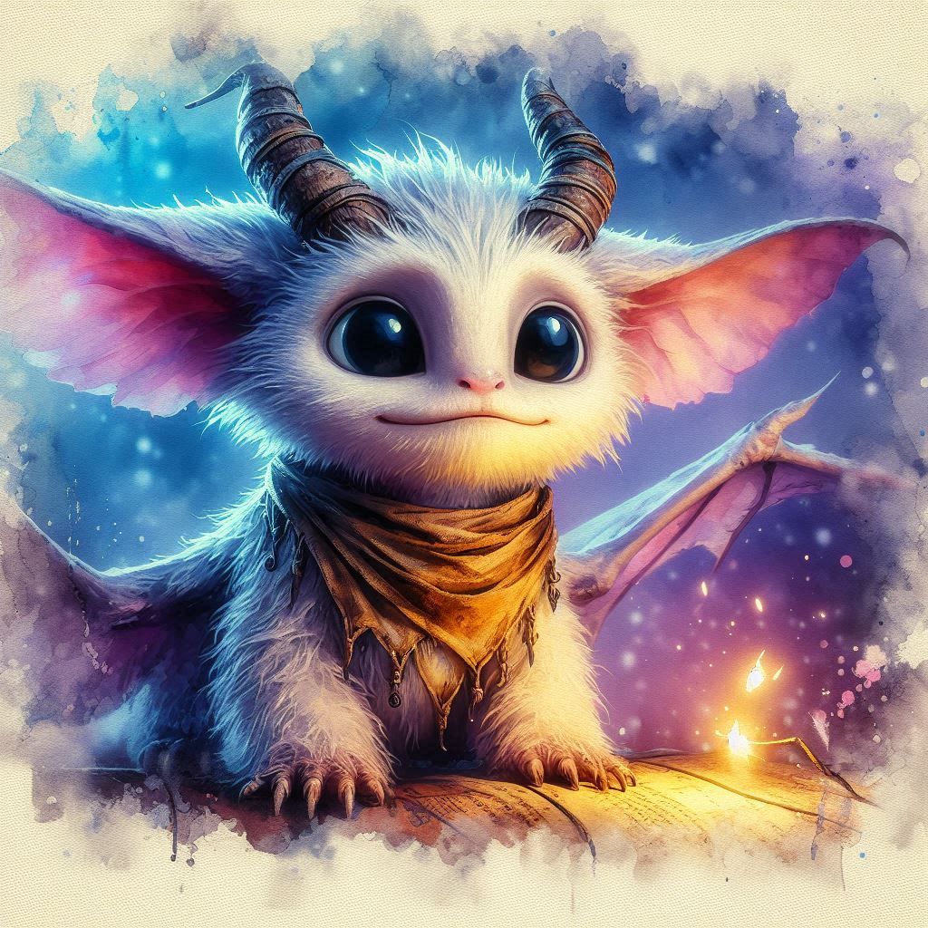 adorable fairy-tale fantasy creature portrait..