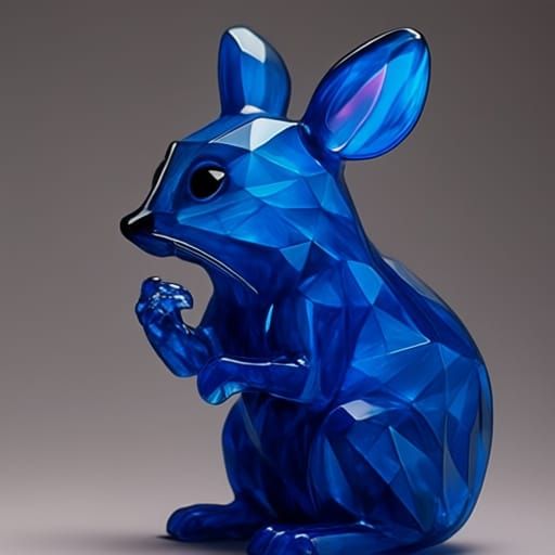 <lora:Crystal animals:1.0> Blue mouse